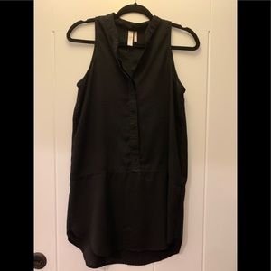 Black button dress